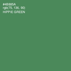 #4B885A - Hippie Green Color Image